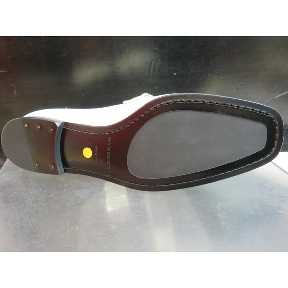 NIB BURBERRY CHILLCOT WHITE PATENT LEATHER GOLD CHAIN LOGO FLATS LOAFERS 40.5 - Picture 10 of 12